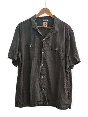 C&C California Linen Button Up Shirt Men’s XL Olive Green Casual Summer Resort